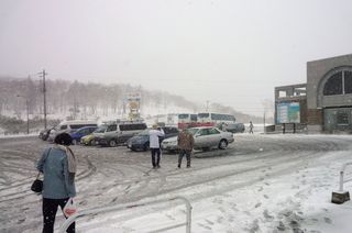 中山峠５月４日雪